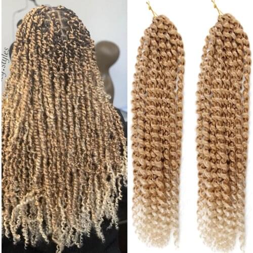 Full Star 18'' Pre-looped Fluffy Crochet Braid Hair Ombre Synthetic Braiding Hair 22 strands Pre Twisted Passion Crochet Hair