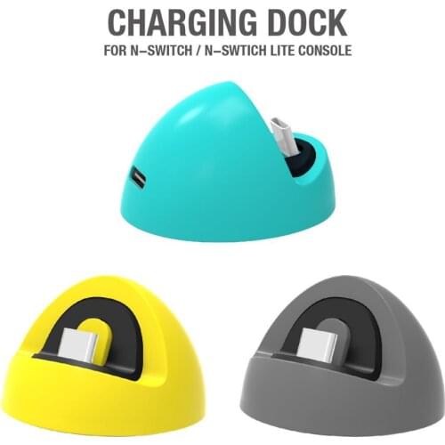 Portable Type C Fast Charging Holder Stand Charger Station Dock Base for Nintend Switch Lite NS Switch Console Plug and Charge