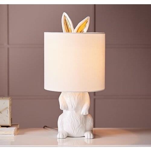 Post Modern Simple Design Rabbit Shape Bedroom Table Lamp For Living Room Dining Room Study Room Bedside Table Lamp Home Decor