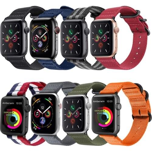 Strap for apple watch band 42mm 38mm 44mm 40mm bracelet apple watch pulseira 5/4/3/2/1 iwatch correa Woven nylon watchband