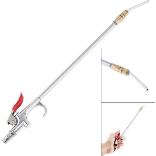 Telescopic-type Manual Blowing Air Duster Dust Gun with Press Type Switch and 8mm Air Inlet Diameter for Factory Car Cleaning