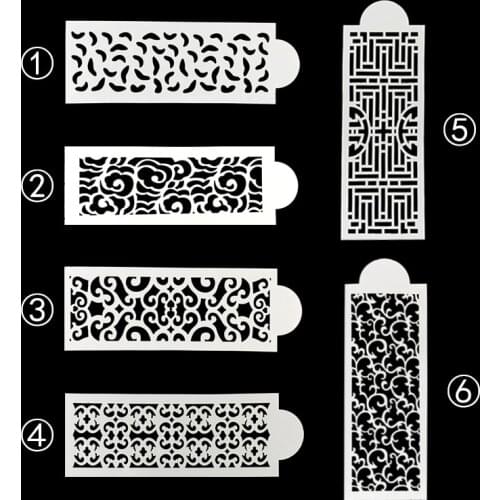 DIY cake chocolate retro pattern lace mold spray decorative plastic mold pad duster easy cleaning baking tool mold kitchen tool