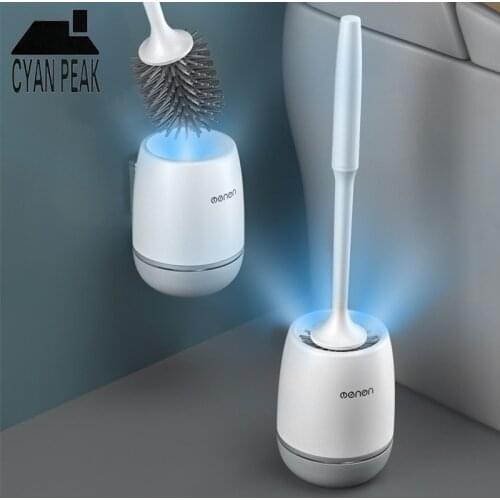 TPR Toilet Brush Household Wall Mount Cleaning Brush for Toilet Bathroom Accessories Set Long Handle Brush Cleaning Products