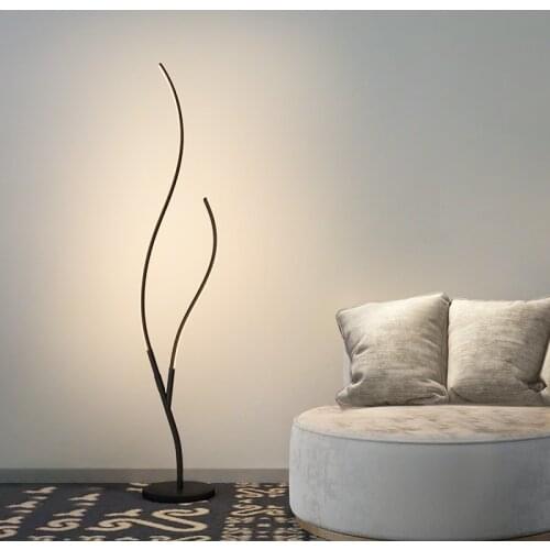 Nordic minimalism LED Foor lamp living room creative stand lamp Black/White metal luminous stand lamp Lampara lighting Fixture