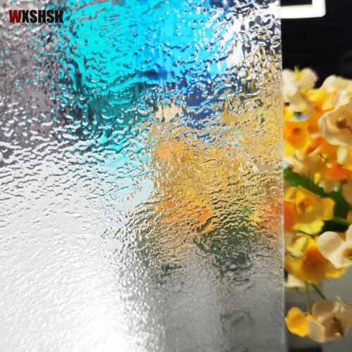 200cm Length Static Cling Window Film Rain Pattern Privacy Protection Water-Proof Glass Foil For Home Office Store Building DIY