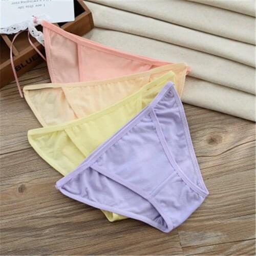 Kids Thong Underwear Breathable Cotton Calcinha Infantil Young Girl G String Panties Teenage Childrens Thongs