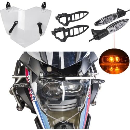 Moto Headlight Guard Protector Cover For BMW R1200GS ADV LC 2013-2018 R1200 GS Front Turn Indicator Signal LED Lights Protection