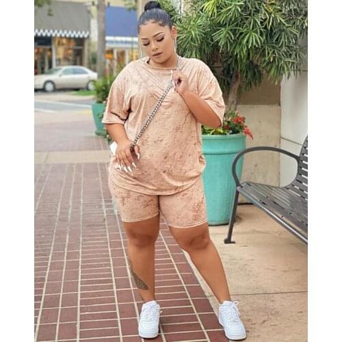 Two Piece Sets Women Print Tracksuit 2021 Off Shoulder 2pcs Set Blouse+Elastic Waist Pants Lounge Wear Outfits Plus Size