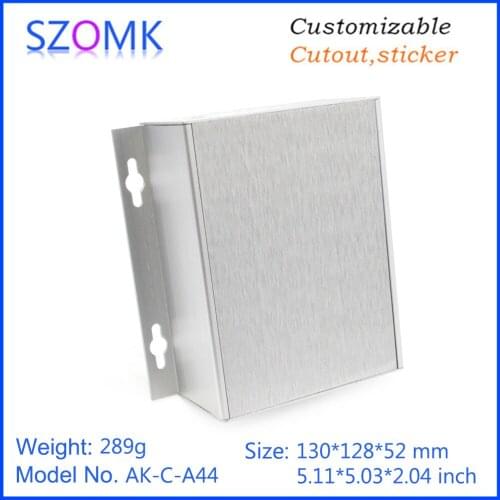 10 pcs 52*128*130mm szomk hot selling silver aluminum enclosure amplifier case aluminum extrusion enclosure junction housing