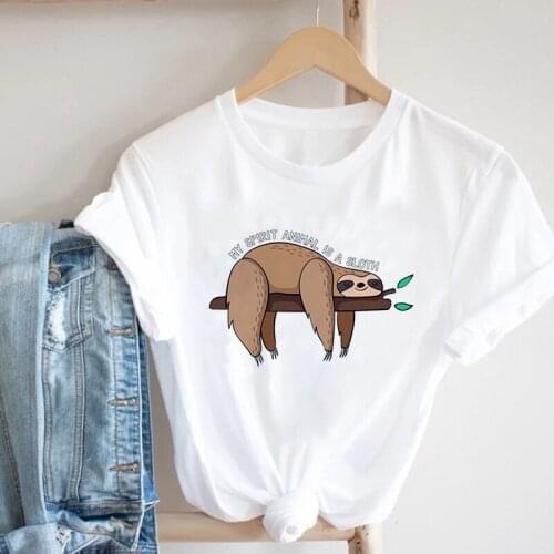 2021 Tee T-Shirt Womens Cartoon 90s Cute Printing Fashion Ladies Round Neck Lady T-shirt Top Women Stylish T Shirt