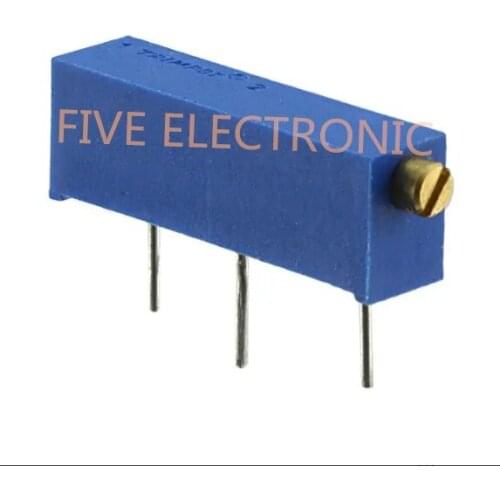 3006P-1-101 100 Ohms 0.75W, 3/4W PC Pins Through Hole Trimmer Potentiometer Cermet 15 Turn Side Adjustment 3006P-1-101LF