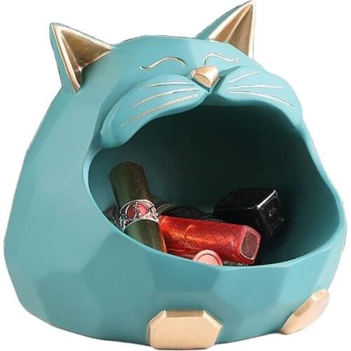 3D Sculpture cat Statue Table Decoration Accessories Storage Box Money Box Coin Bank Figurine Decor Home Room Decorations