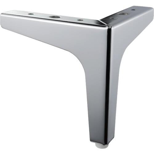 4pcs Triangular Metal Furniture legs Cabinet feet Triangle shaped Sofa Bed Table legs Furniture feet Hardware Accessories Silver
