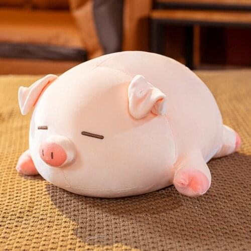 40CM Lovely Animal Plush Pig Toy Lying Plush Piggy Toy Pink Animals Kawaii Software Pillow Plush Toy Gift for Girlfriend