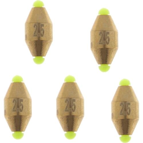 5pcs Brass Fishing Sinker Weight / Drop Shot Weight Brass Fishing Sinker for Perch Pike Fishing