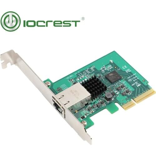 IOCREST PCI-Express x4 to single port 10G/2.5G/1000M/100/10M RJ45 Lan Adapter Ethernet gigabit nic network card