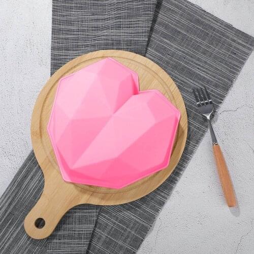 Diamond 3d Love Heart Shape Silicone Molds For Baking Sponge Chiffon Mousse Dessert Cake Molds Safe And Durable Mold