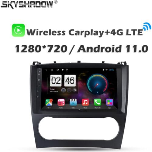 360 6GB+128GB Wireless Carplay DSP Android 10.0 Car DVD Player GPS WIFI Bluetooth 5.0 RDS Radio For Benz W203 C Class C180 C200