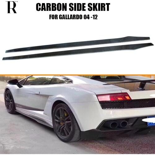 Gallardo Carbon Fiber Side Bumper Extension Skirt For Lamborghini Gallardo LP550 LP560 LP570 Auto Racing Car Side Skirts