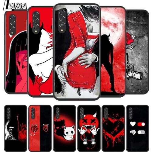 Sexy Devil Woman for Samsung Galaxy A90 A80 A70 A60 A50 A40 A20 A2Core A10 M31 M21 M60 M40 M30 Black Phone Case