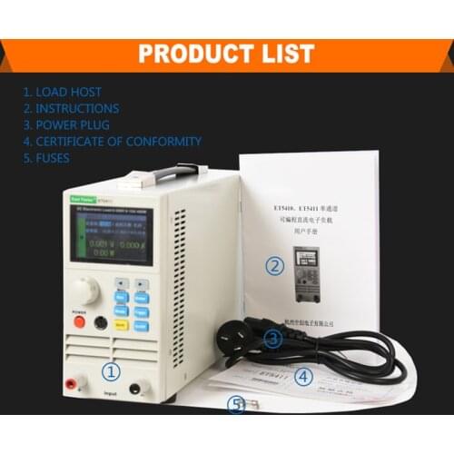 ET5420 ET5410 Electrical Load 150V 40A/15A 400W Professional Programmable Digital DC Load Electronic Battery Tester Load Meter