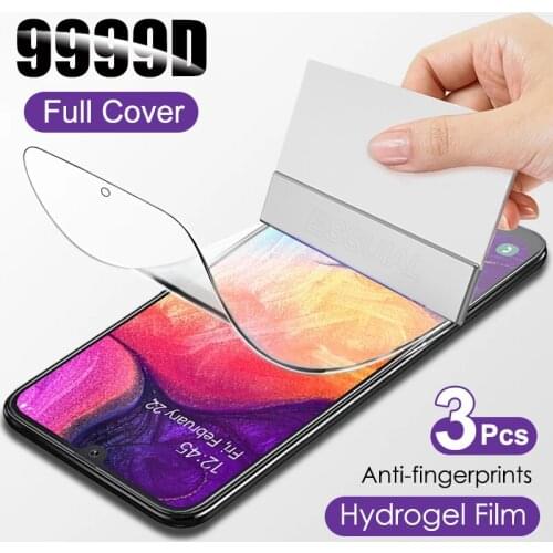 3Pcs Hydrogel Film Screen Protector For Samsung A50 A51 A70 A71 A52 A72 A10 A20 A21s A31 M31 M51 A5 2017 A6 A7 A8 2018 Not Glass