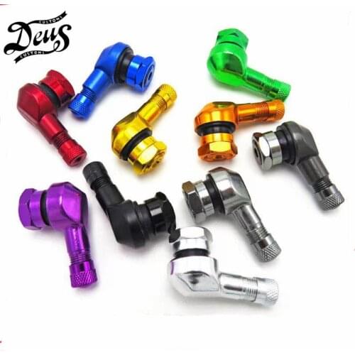 1 Pair Universal Motorcycle Wheel Tire Valves Stem Cap Air Tire Cover 90 Degree 17mm CNC Aluminum Tubeless Valve Stems 10 Color