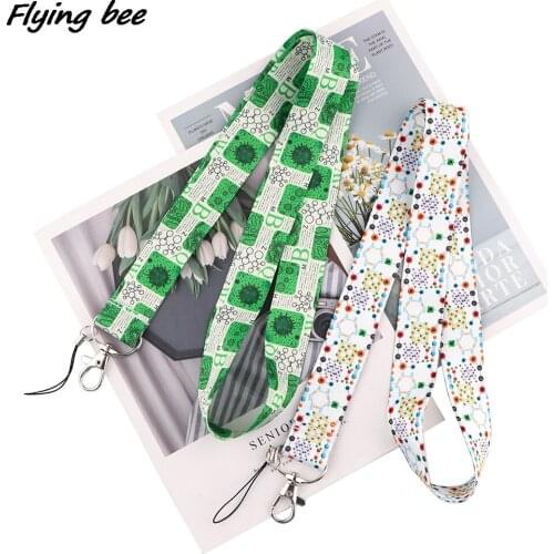 Flyingbee Medical Molecular Structure Lanyard ID Badge Phone Rope Key Lanyard Gifts For Nursing Clinicals And RN Student X1842