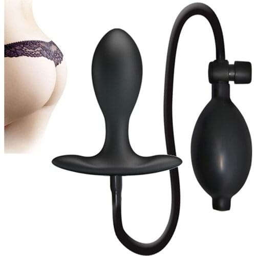 Soft Silicone Anal Dilator Super Large Inflatable Pump Big Butt Plug Expandable Massager Anal Balls Dildo Sex Toys For Women