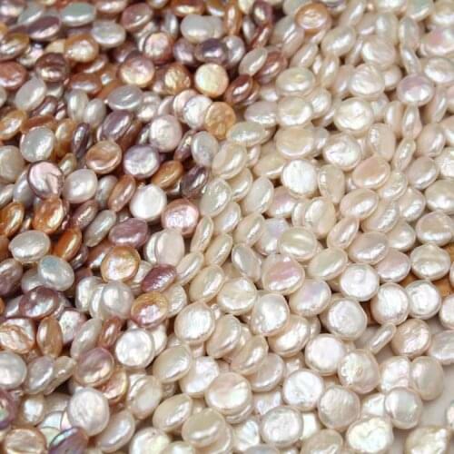 Natural freshwater pearl loose beads Handmade color button shaped pearl strips For DIY bracelet necklace jewelry accessories