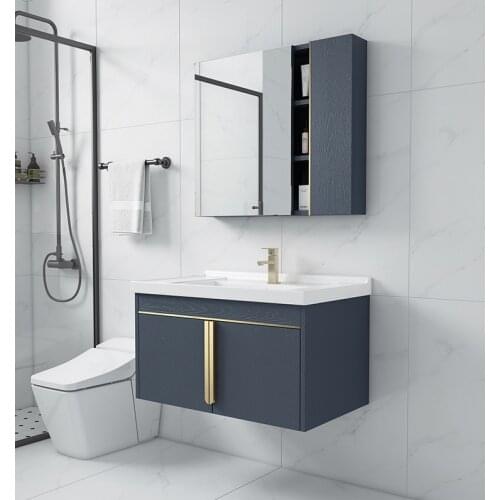 New style thickened stainless steel light luxury bathroom cabinet combination bathroom wash basin wash table wash basin bathroom