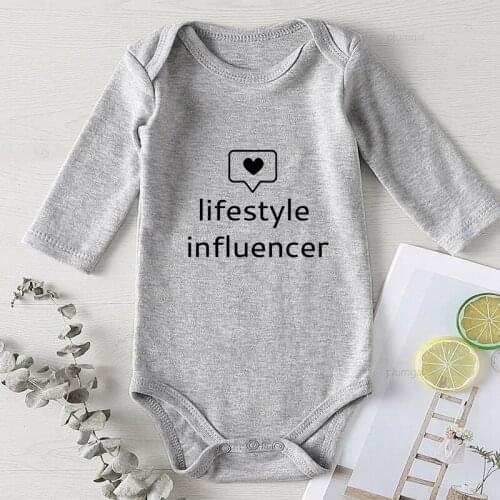 Infant Boys Autumn Clothes Love Print Lifestyle Influencer Baby Romper Clothing for Babies Winter Jumpsuit for Newborns
