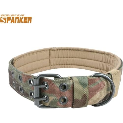 EXCELLENT ELITE SPANKER Tactical Dog Collar Adjustable Comfortable Necklace Double-Corn Buckle Training Dog Collar
