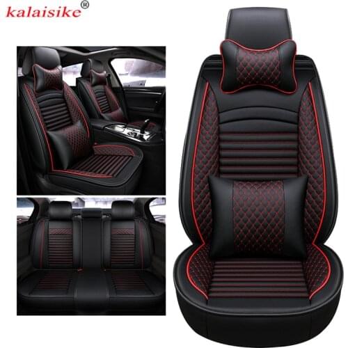 Kalaisike leather universal auto seat covers for Geely all models Emgrand X7 Geely Emgrand EC8 EC7 EC9 car styling accessories