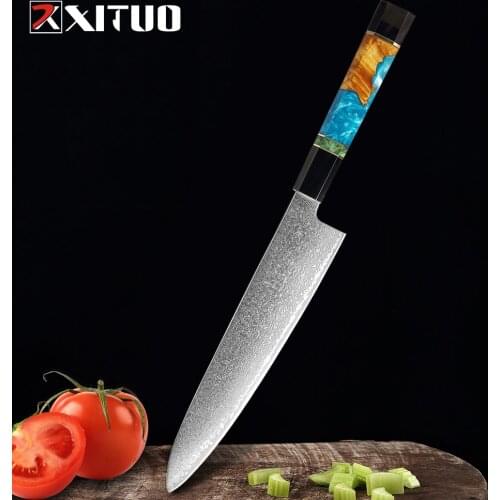 XITUO 8.5 Inch Damascus Chef Knife vg10 Japanese Damascus Steel Filleting Knives Cleaver Professional Kitchen Butcher Knives