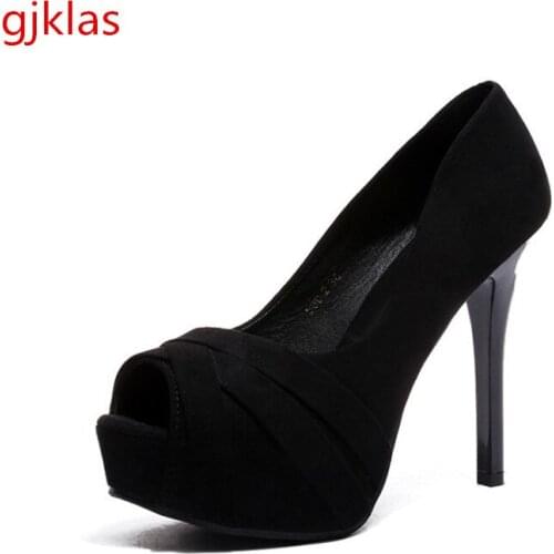 Platforms Ladies Dress Shoes Peep Toe Stiletto Heels Formal Party Shoes for Women Office Heels Pumps Women Shoes High Heel New
