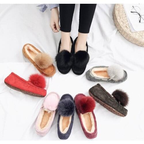 Hot sale 2020 New fashion Women Flats Mother Ladies Female boots Cattle velvet Leather Slip On Feminino Nurse Peas size 35-43