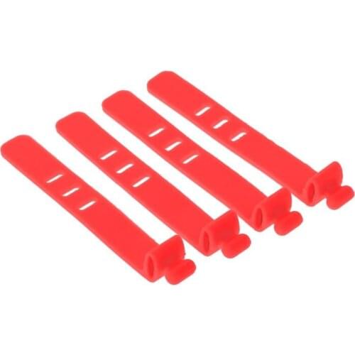 4PCS Silicone Data Wire Cable Organizer Tie Phones Cable Winder Finishing Buckle