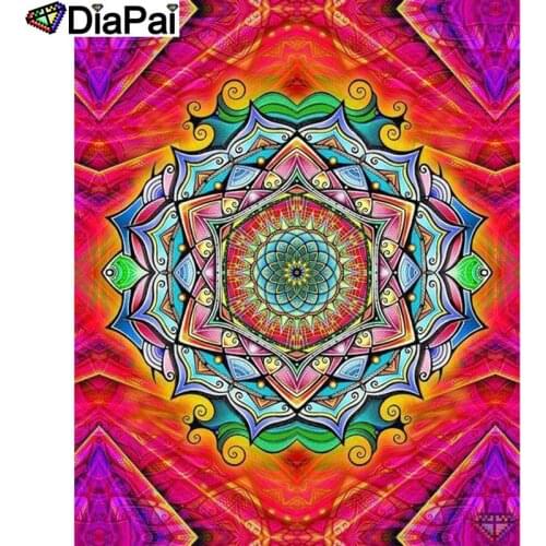 DIAPAI 5D DIY Diamond Painting 100% Full Square/Round Drill "Religious Mandala" Diamond Embroidery Cross Stitch 3D Decor A22733