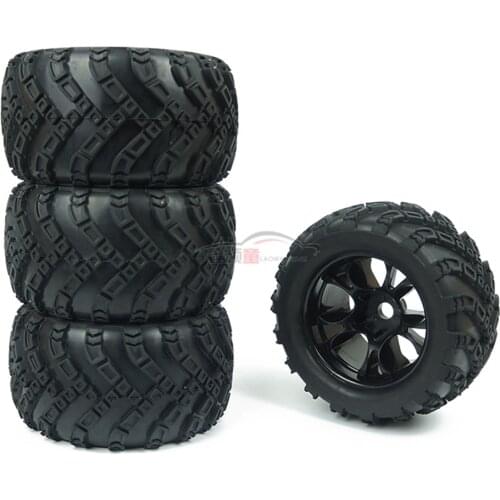 RC Car Parts 8384-001 DHK 8384 8382 Monster Tires Wheel (4 pcs) 150mm*80mm Tire 1/10 Crawler