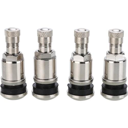 4pcs Tyre Valve Bolt In Stem Pressure 80 psi 5.5bar Alloys Wheels Chrome Metal Car Van Tyre Valve Bolt In Stem For Bbs