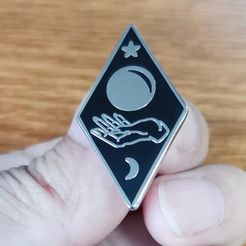 Triple Moon Witchy Wicca Spoopy Ouija Brooch This cute Enamel Pin Jewelry will Cast A Love Spell On You