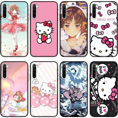 Anime Pink Cat phone Case For Samsung Galaxy S20 A71 30s 51 10 70 20 40 20s 31 10s A7 A8 2018 black Cover