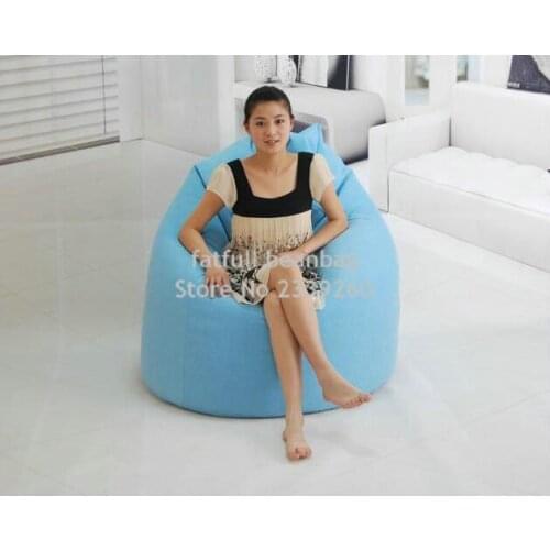 Cover only No Filler - Blue Tear Drop design bean bag, living room beanbag chair, outdoor sofa seat cover