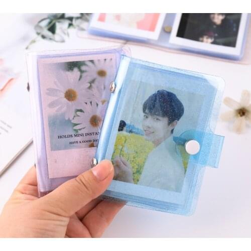 Photo decor Transparent Mini Sequin Mini Polaroid album mini photo album photocard binder instax mini album book diary