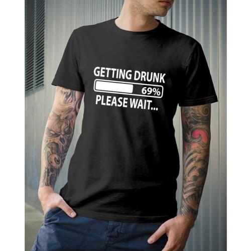 2020 Summer Mens T-shirts Getting Drunk Funny Print T Shirts T-shirt Streetwear Graphic Men Short Sleeve O-neck Fashion Tees