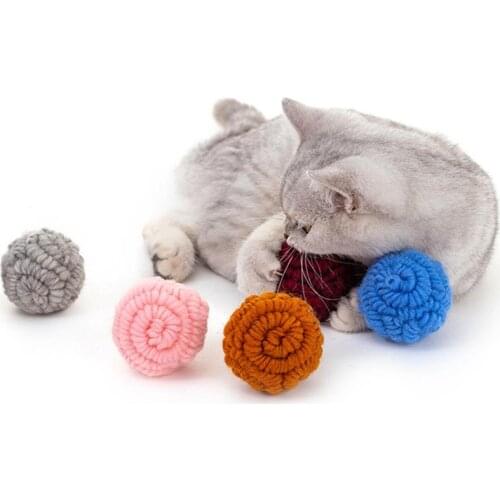 Cat Toy Ball Creative Catnip Wool Cat Chew Ball Cat Interactive Ball Cat Teaser