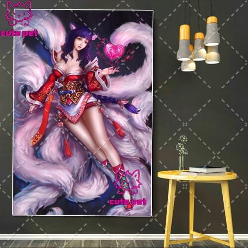 DIY diamond painting cross stitch Fairy Nine Tailed Fox Girl full mosaic embroidery square Drill handmade gift home decoration