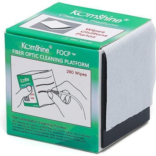 Komshine Fiber Optic Cleaning Wipes FOCP FC/SC/ST 2.5mm 1.25mm LC Bare Fiber Universal Connector