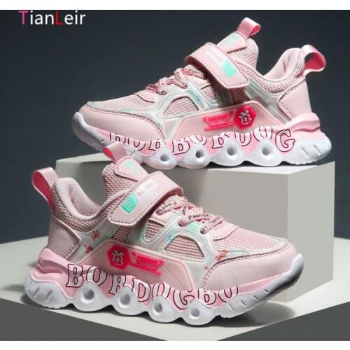 2021 Autumn Kids Shoes Girls Breathable Mesh Sports Shoes For Girl Casual Running Children Sneakers Shoes Boys Chaussure Enfant